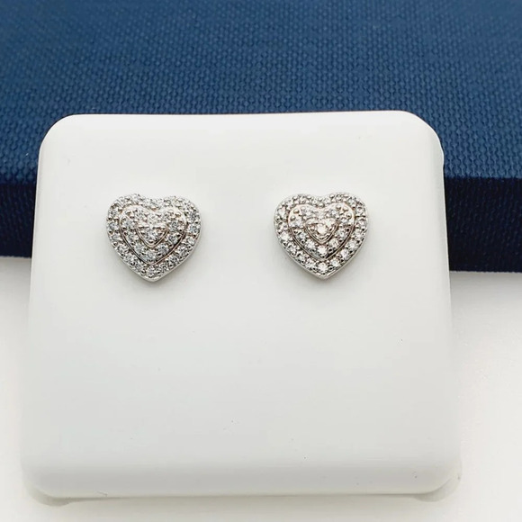 925 Sterling Silver Plated CZ Earrings, INUS1BR158 - Picture 2 of 10